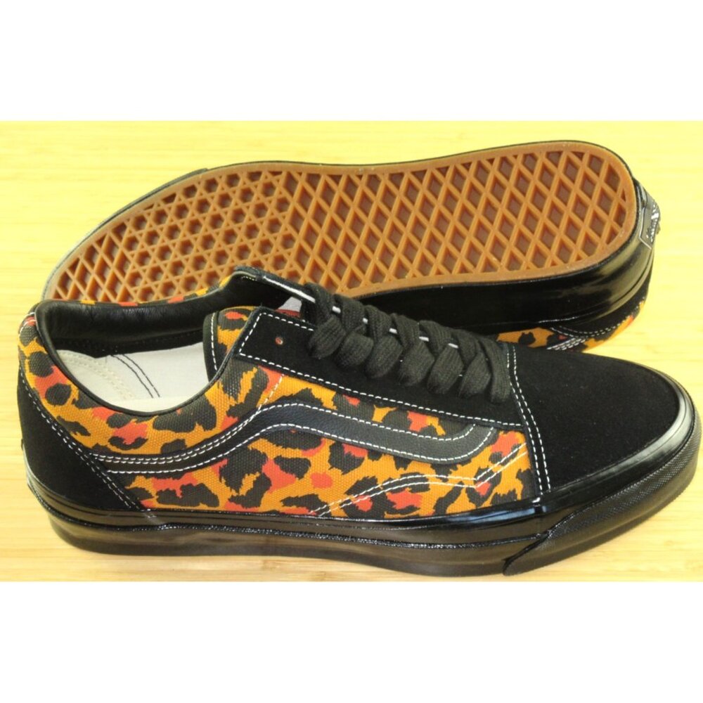 Vans Men's Lx Old Skool Leopard Double Black Striped Skate shoes Sizes NIB - Picture 2 of 7